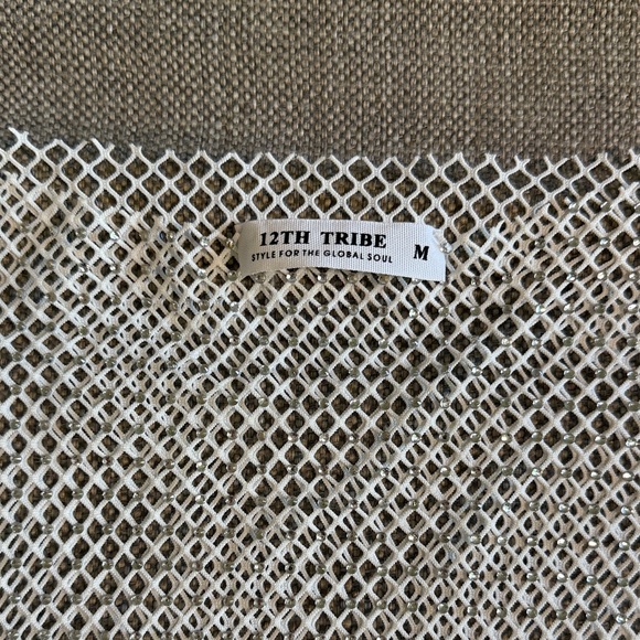 12th Tribe White Sheer Beaded Dress - Picture 3 of 4